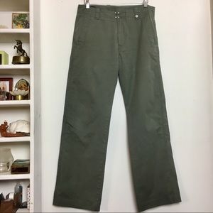 DIESEL hook button green straight leg pants SZ 29